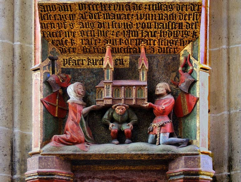 Relief of the laying of the foundation stone of the minster